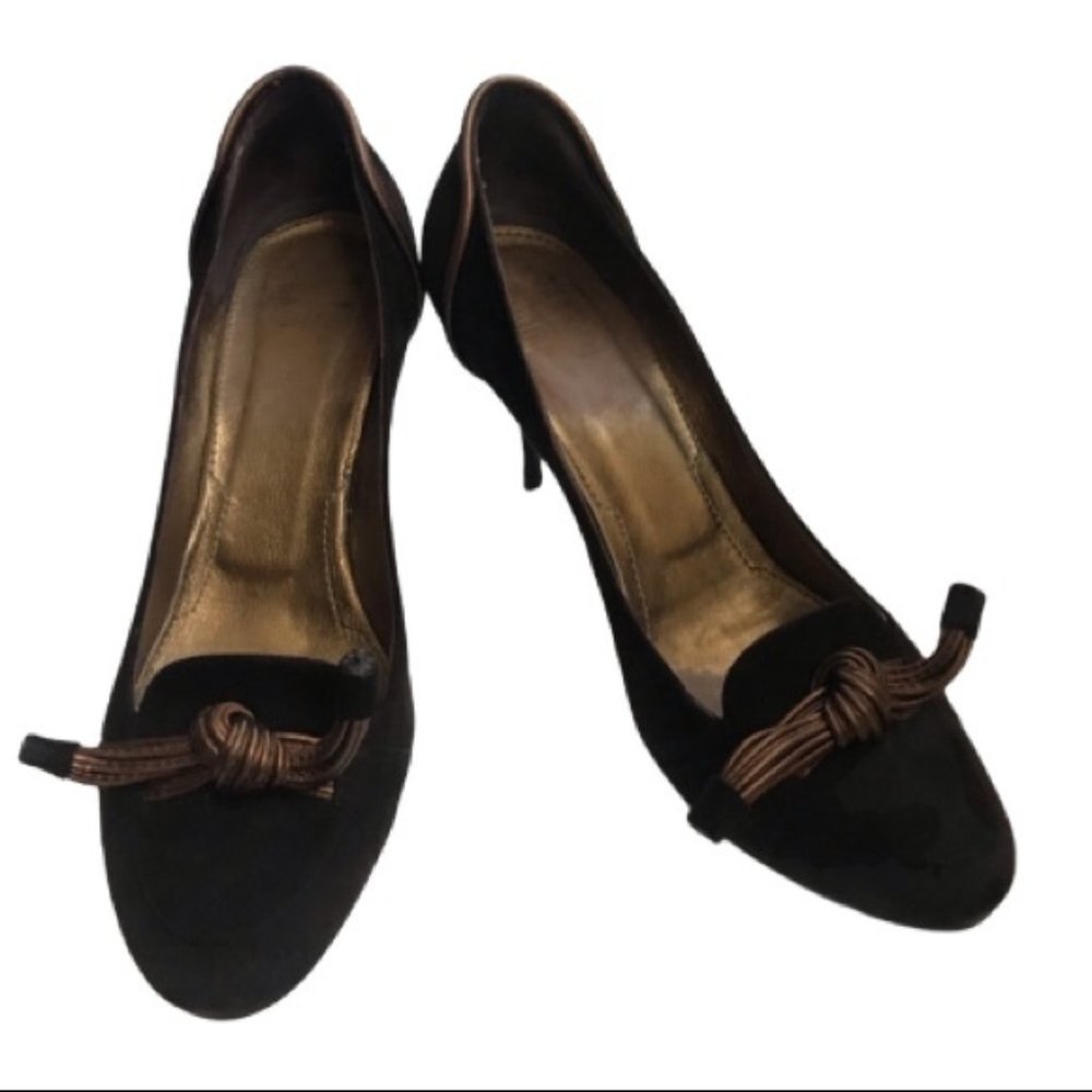 Givenchy Bronze Knot brown suede pumps EU 40 US 9.5 - Picture 12 of 12